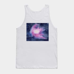 Galaxy with pink nebula Tank Top